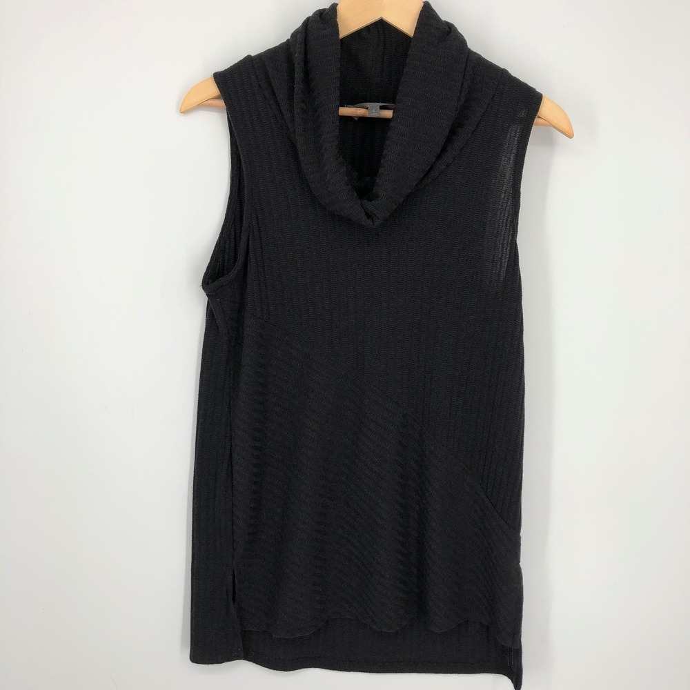 Sundays‎ in Brooklyn Womens Tunic Tank Top Size Small Black Cowl Neck High Low